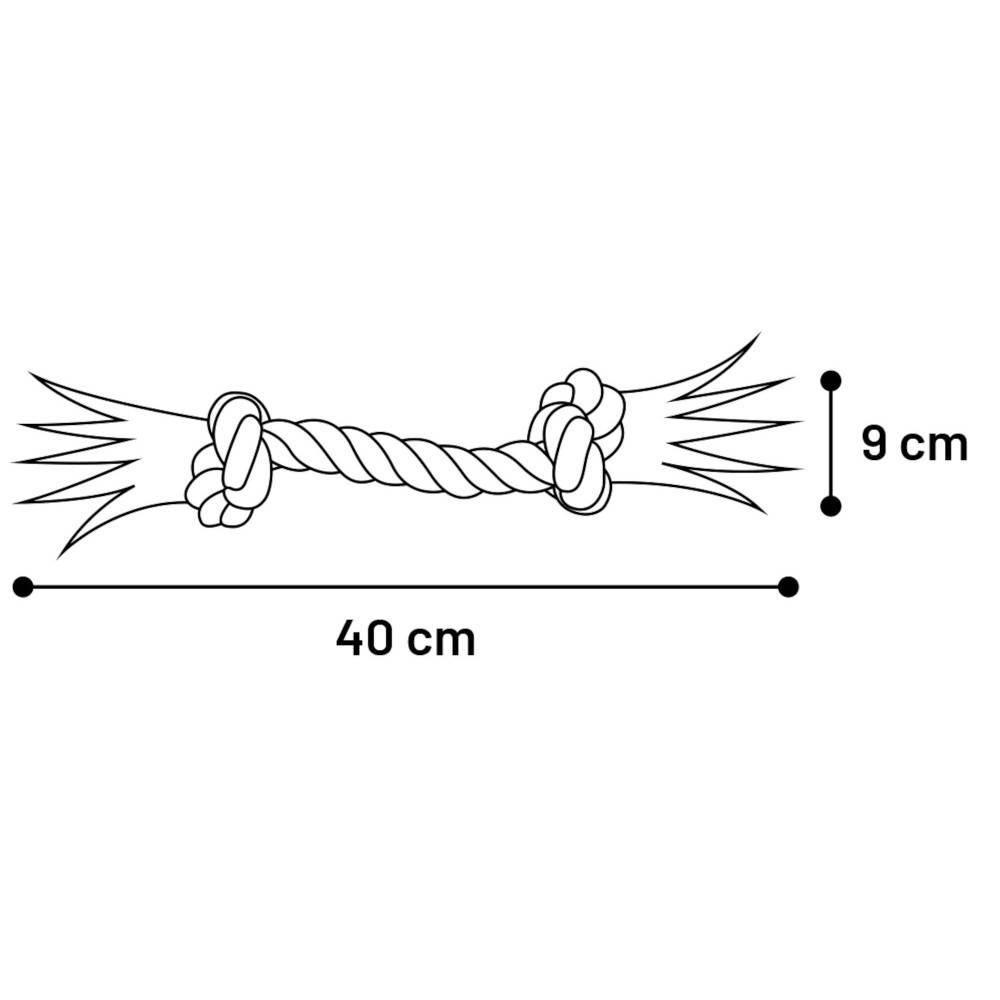 Jouet Corde avec 2 nœuds Bleu ø 9 cm x 40 cm XL pour chien - Imagen 2