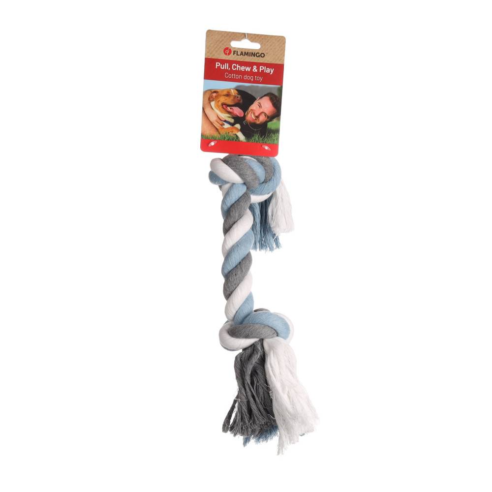 Jouet Corde avec 2 nœuds Bleu ø 9 cm x 40 cm XL pour chien - Imagen 3