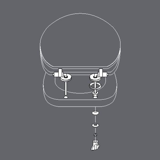 Abattant WC Imprimé Palmier "Cocoty" 45cm Noir - Image 3