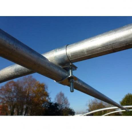 Serre En Direct - Serre tunnel PRO-400 larg 4 m , Long 4 m, Façade 2 portes simples - Imagen 8