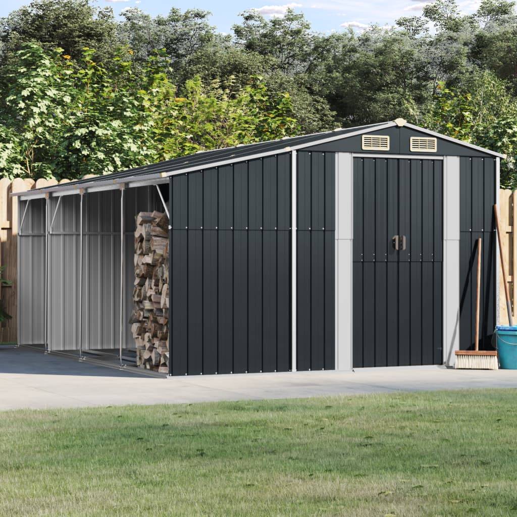 Vidaxl - Abri de jardin anthracite 277x365,5x179 cm acier galvanisé vidaXL 3188294 - Image 1