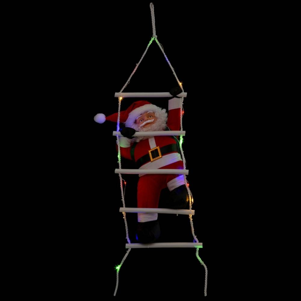 Sans Marque - Père Noël grimpeur avec échelle LED H.60cm FEERIC LIGHTS & CHRISTMAS - Image 2