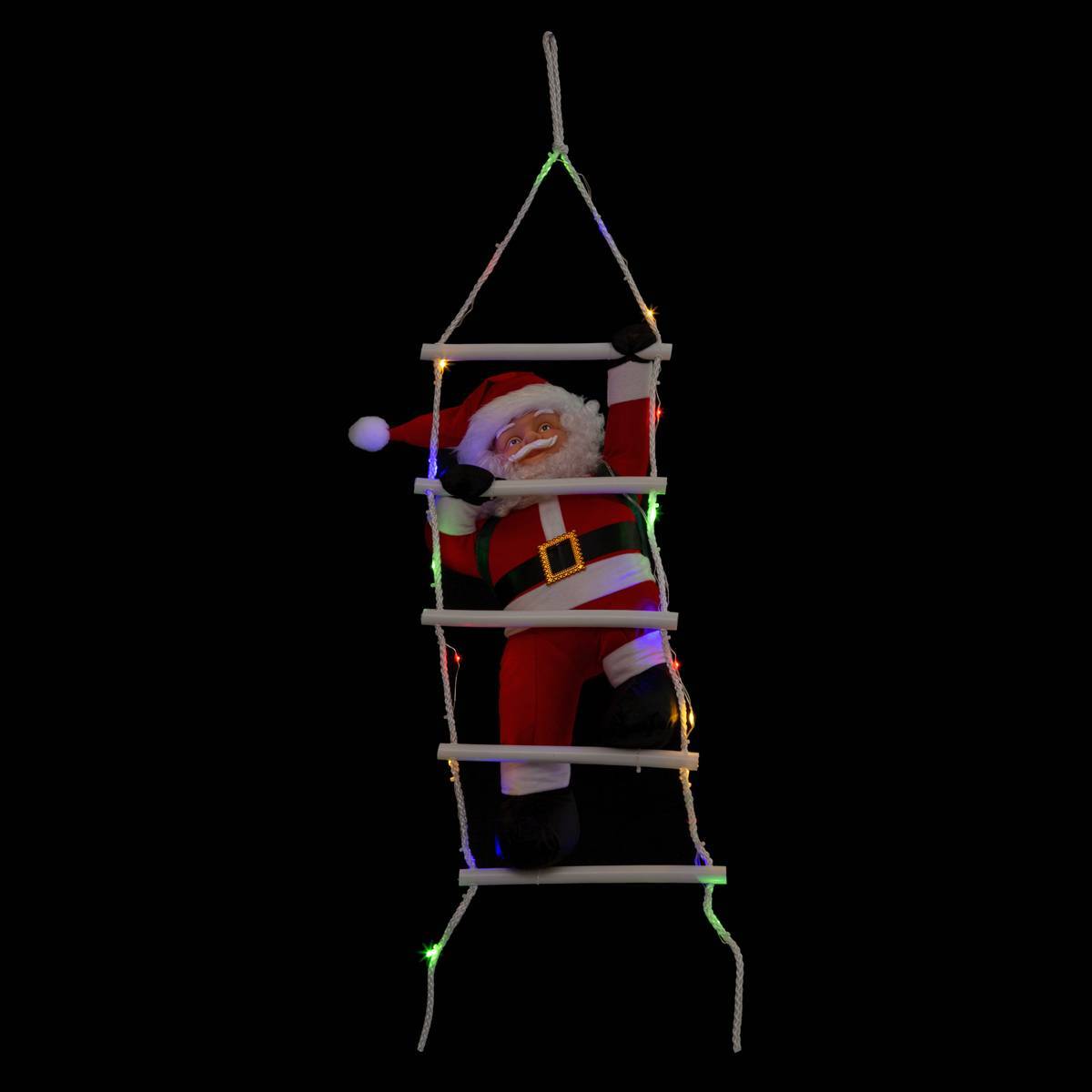 Sans Marque - Père Noël grimpeur avec échelle LED H.60cm FEERIC LIGHTS & CHRISTMAS - Image 1