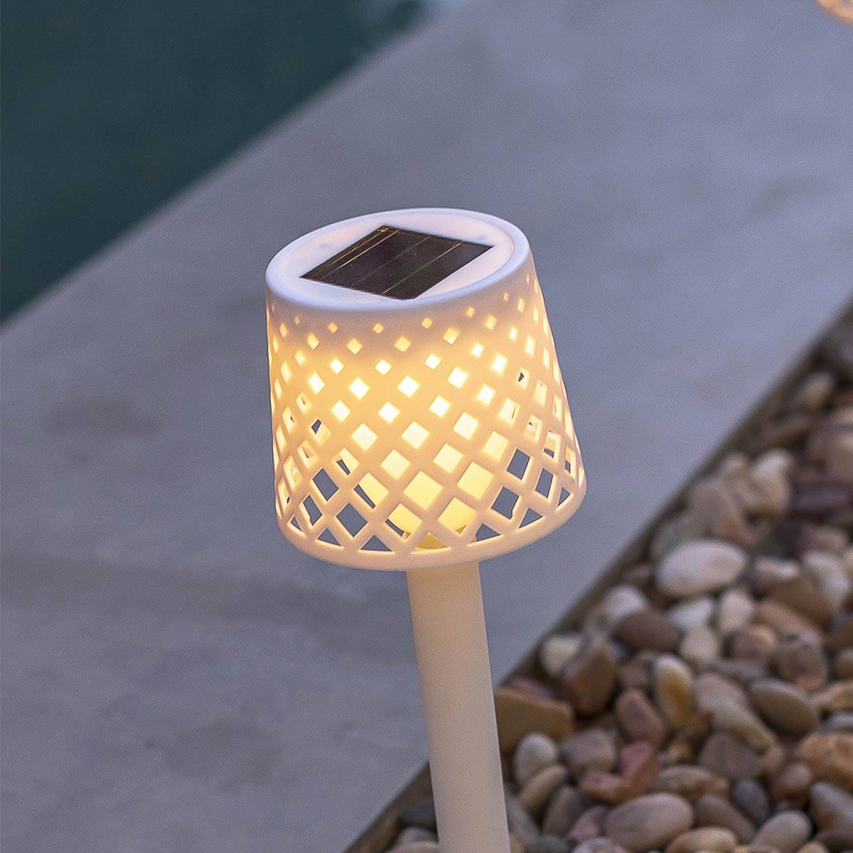 Pack 4 Lampe de table avec charge solaire et batterie rechargeable. Lumière LED chaud. Fabriquée en Espagne. GRETITA - Imagen 3