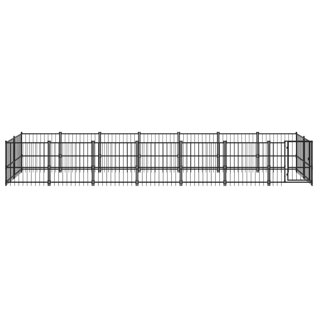 Vidaxl - Chenil d'extérieur pour chiens Acier 13,14 m² vidaXL 3124603 - Imagen 7