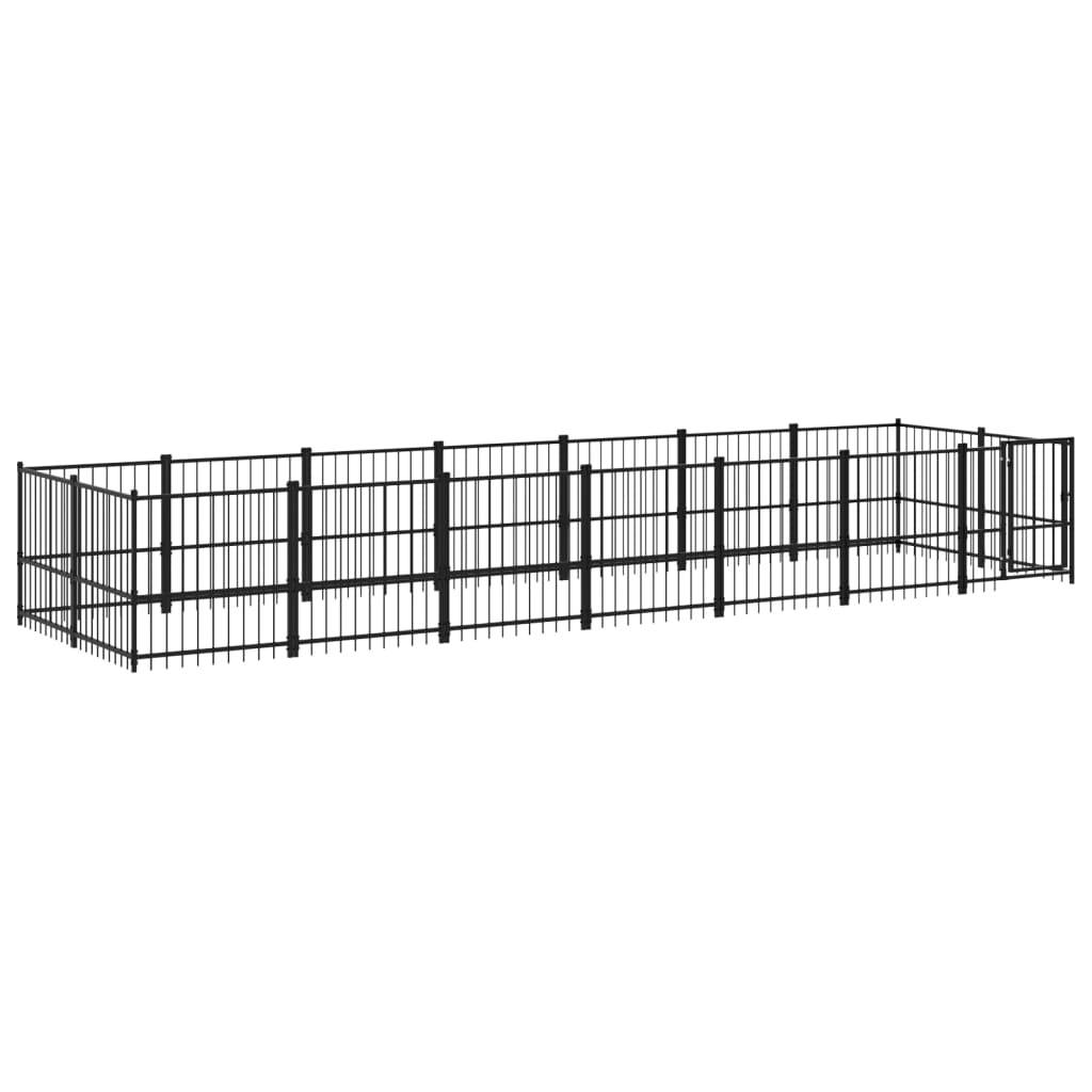 Vidaxl - Chenil d'extérieur pour chiens Acier 13,14 m² vidaXL 3124603 - Imagen 2