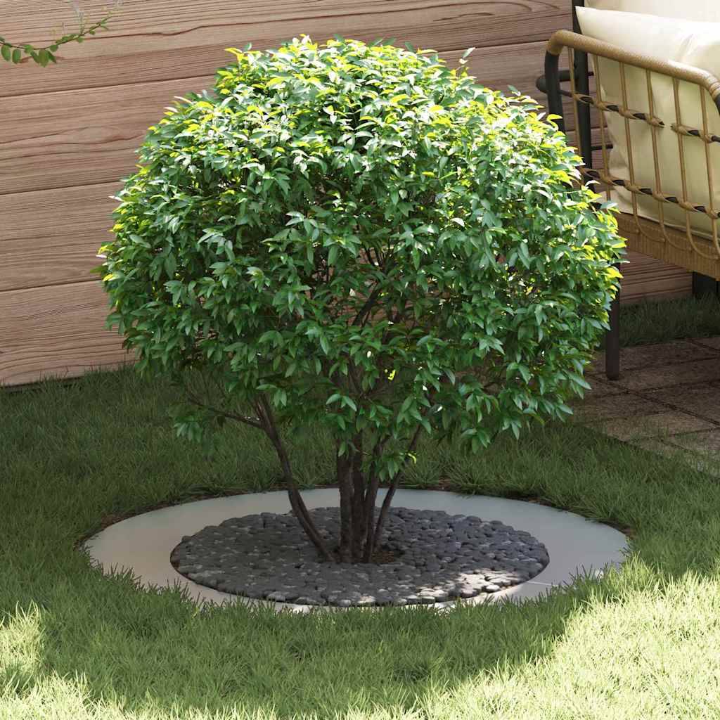 Entourage d'Arbre Plat Acier Galvanisé pour Jardin Protection Parterre Ø90 cm Gris - ComfortXL Outdoor Living - Image 1