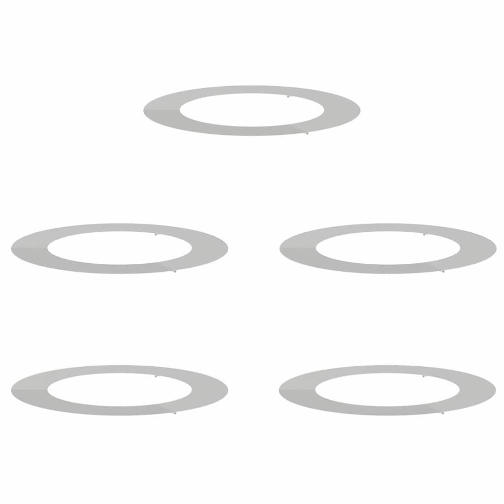 Entourage d'Arbre Plat Acier Galvanisé pour Jardin Protection Parterre Ø90 cm Gris - ComfortXL Outdoor Living - Image 2