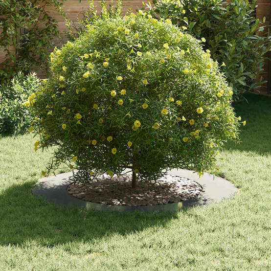 Entourage d'Arbre Plat Acier Galvanisé pour Jardin Protection Parterre Ø90 cm Gris - ComfortXL Outdoor Living - Image 3