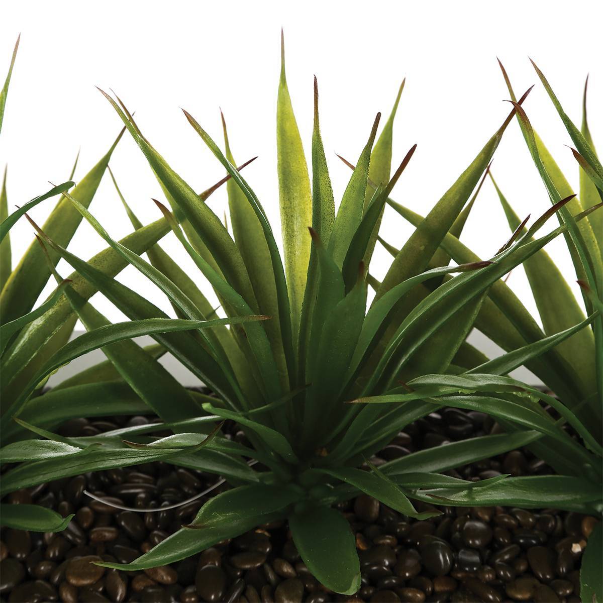 Atmosphera - Centre de table "Keiko" 3 aloe vera artificielle blanc H17cm - Atmosphera Créateur d'intérieur - Imagen 3