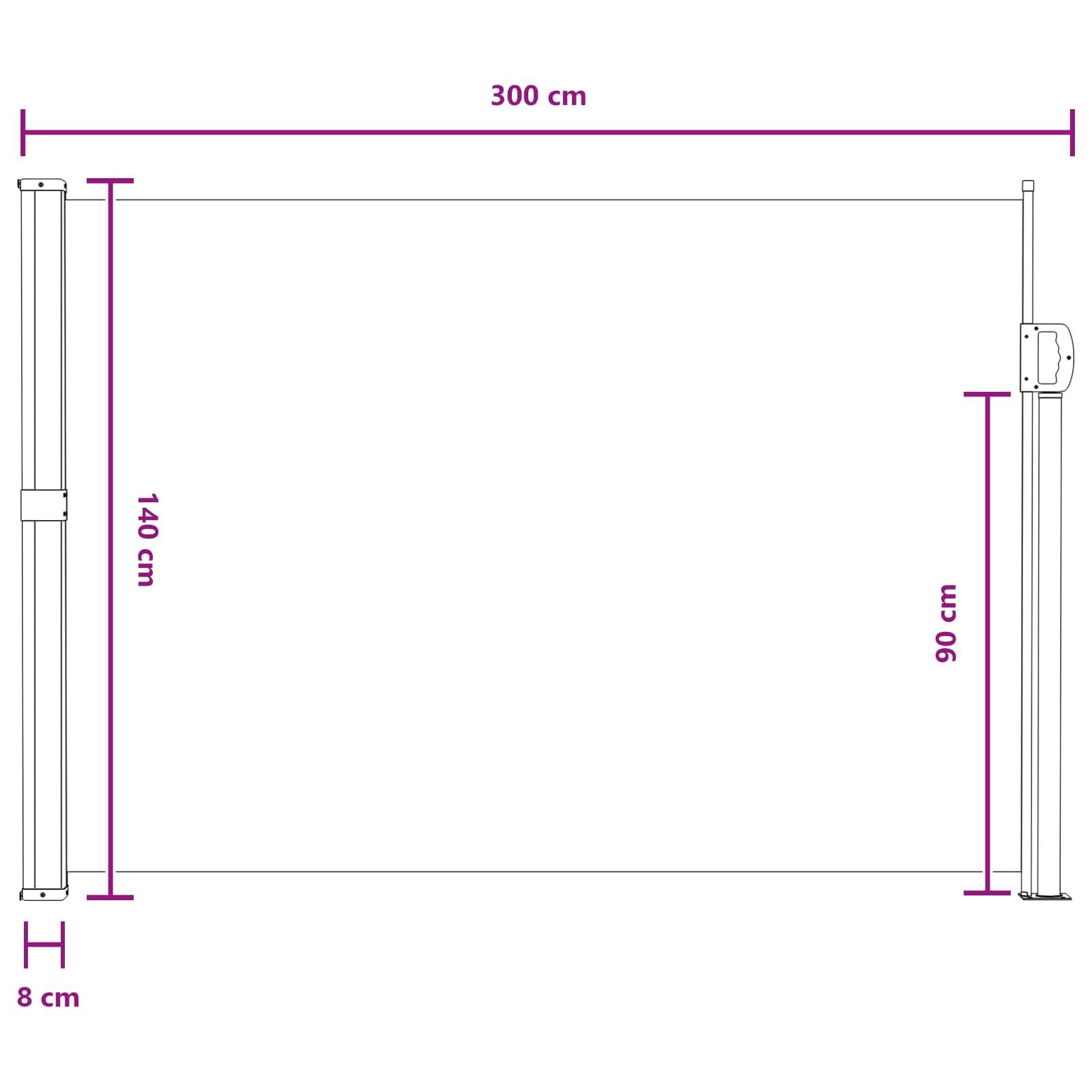 Store latéral rétractable polyester et acier, Poids:5.9kg - PANGIVO - Image 7