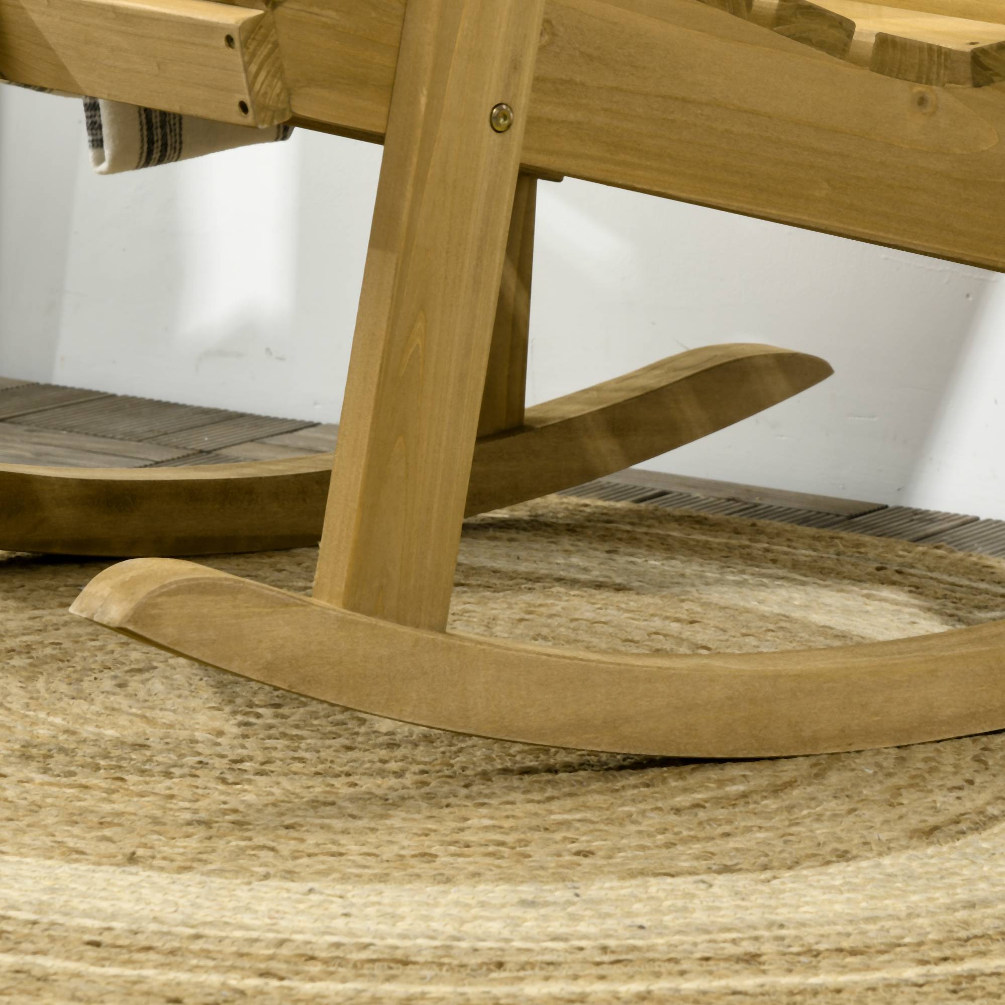 Fauteuil à bascule de jardin bois de sapin naturel 64 x 86 x 85 cm - PANGIVO - Image 10