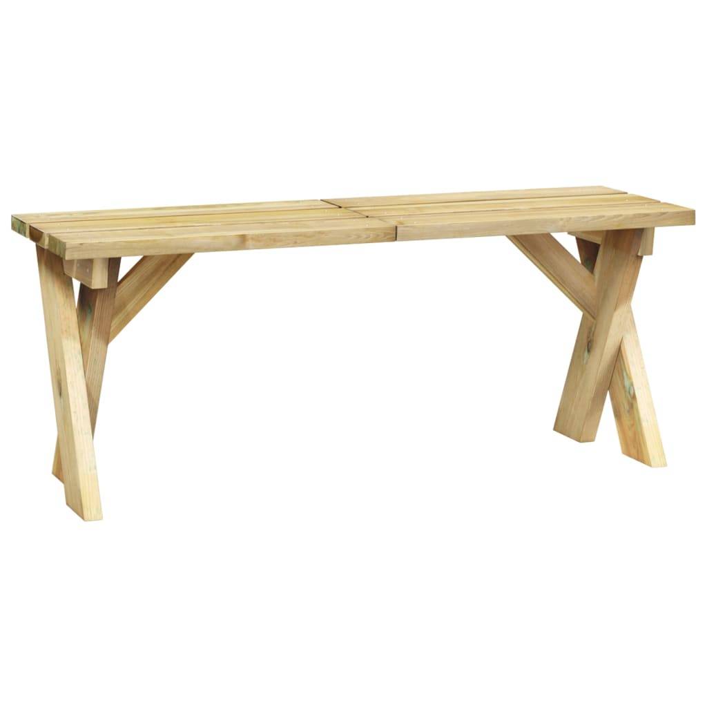 Helloshop26 - Banc de jardin meuble de patio d'extérieur terrasse 110 x 36 x 44 cm bois de pin imprégné - Imagen 1