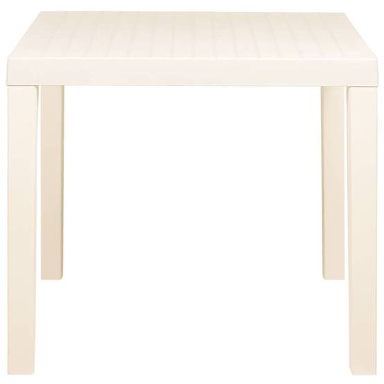 Table de jardin plastique blanc 79 x 65 x 72 cm, Poids :10kg - PANGIVO - Image 2
