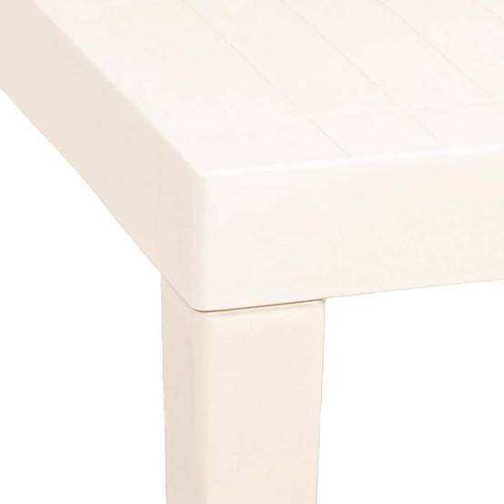 Table de jardin plastique blanc 79 x 65 x 72 cm, Poids :10kg - PANGIVO - Image 4