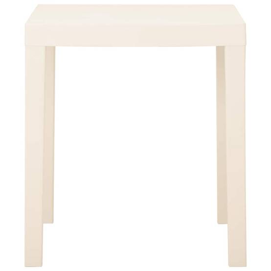 Table de jardin plastique blanc 79 x 65 x 72 cm, Poids :10kg - PANGIVO - Image 3