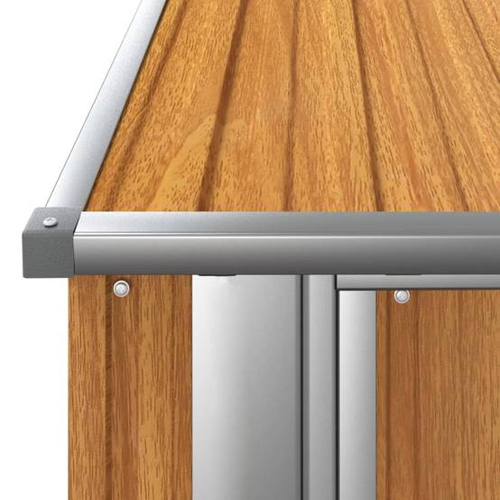 Vidaxl - Abri de jardin 180,5 x 97 x 209,5 cm Acier galvanisé Aspect bois vidaXL 150906 - Image 6