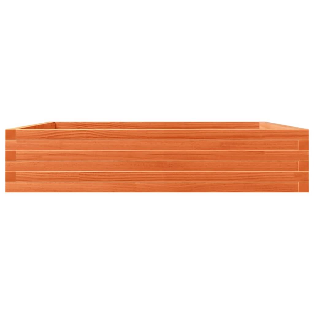 Maison Chic - Jardinière, Bac à fleurs, Pot de fleurs cire marron 110x110x23 cm bois de pin massif - Imagen 6