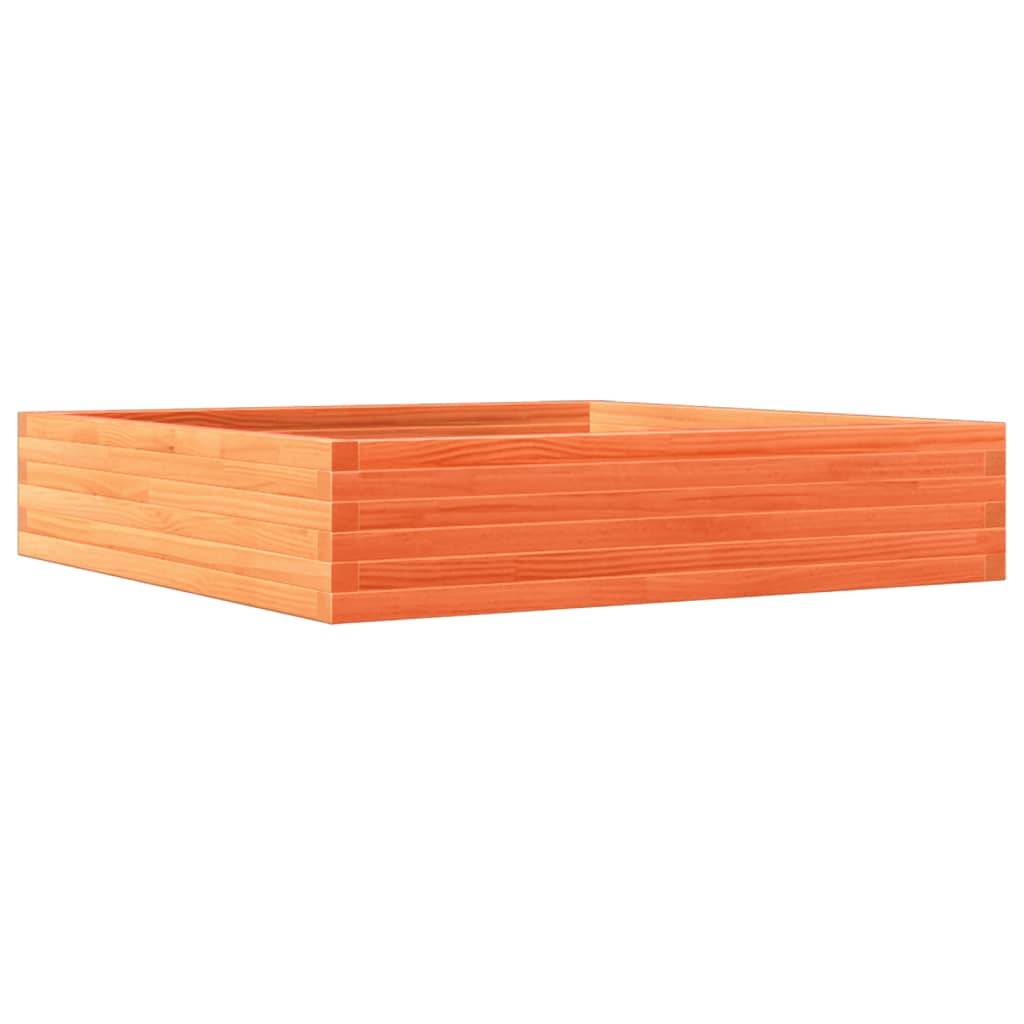 Maison Chic - Jardinière, Bac à fleurs, Pot de fleurs cire marron 110x110x23 cm bois de pin massif - Imagen 7