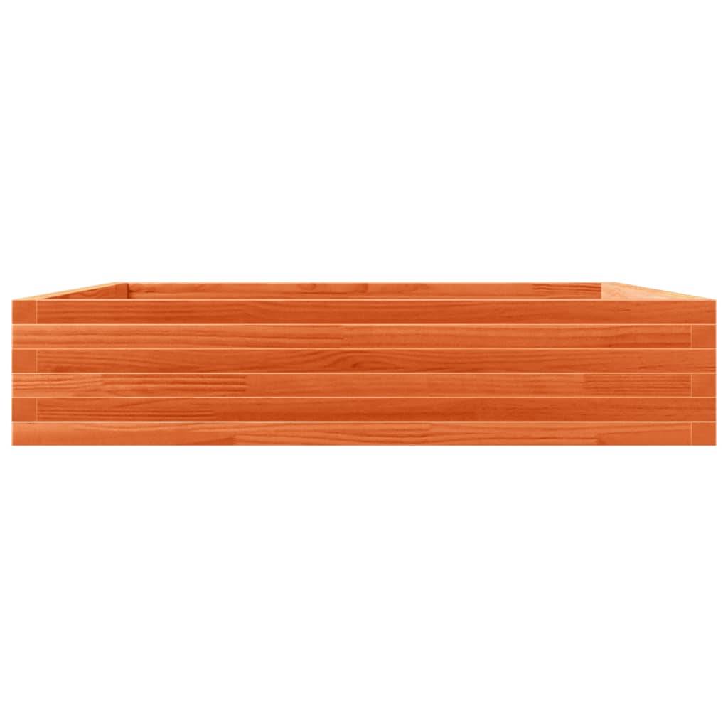 Maison Chic - Jardinière, Bac à fleurs, Pot de fleurs cire marron 110x110x23 cm bois de pin massif - Imagen 5