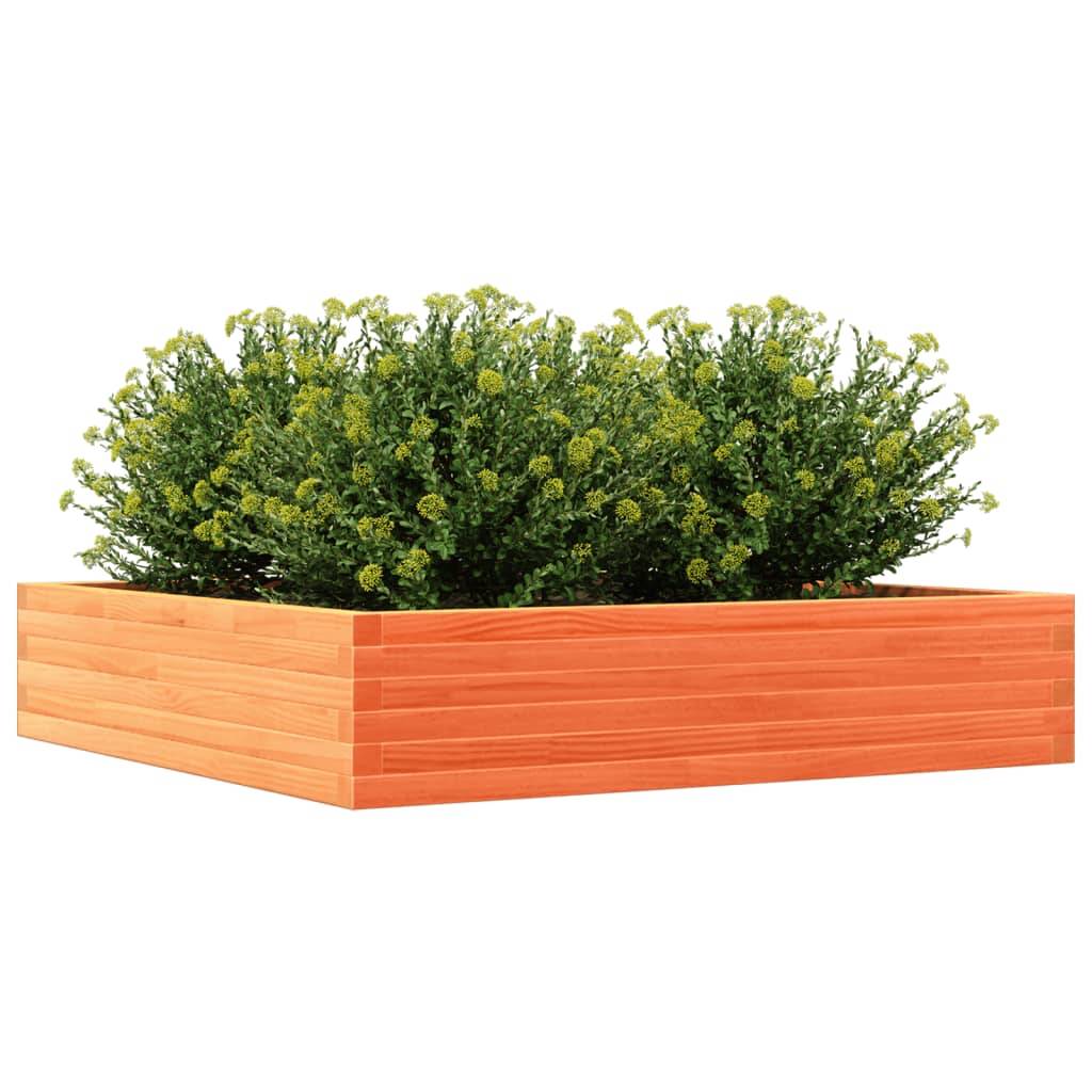 Maison Chic - Jardinière, Bac à fleurs, Pot de fleurs cire marron 110x110x23 cm bois de pin massif - Imagen 4