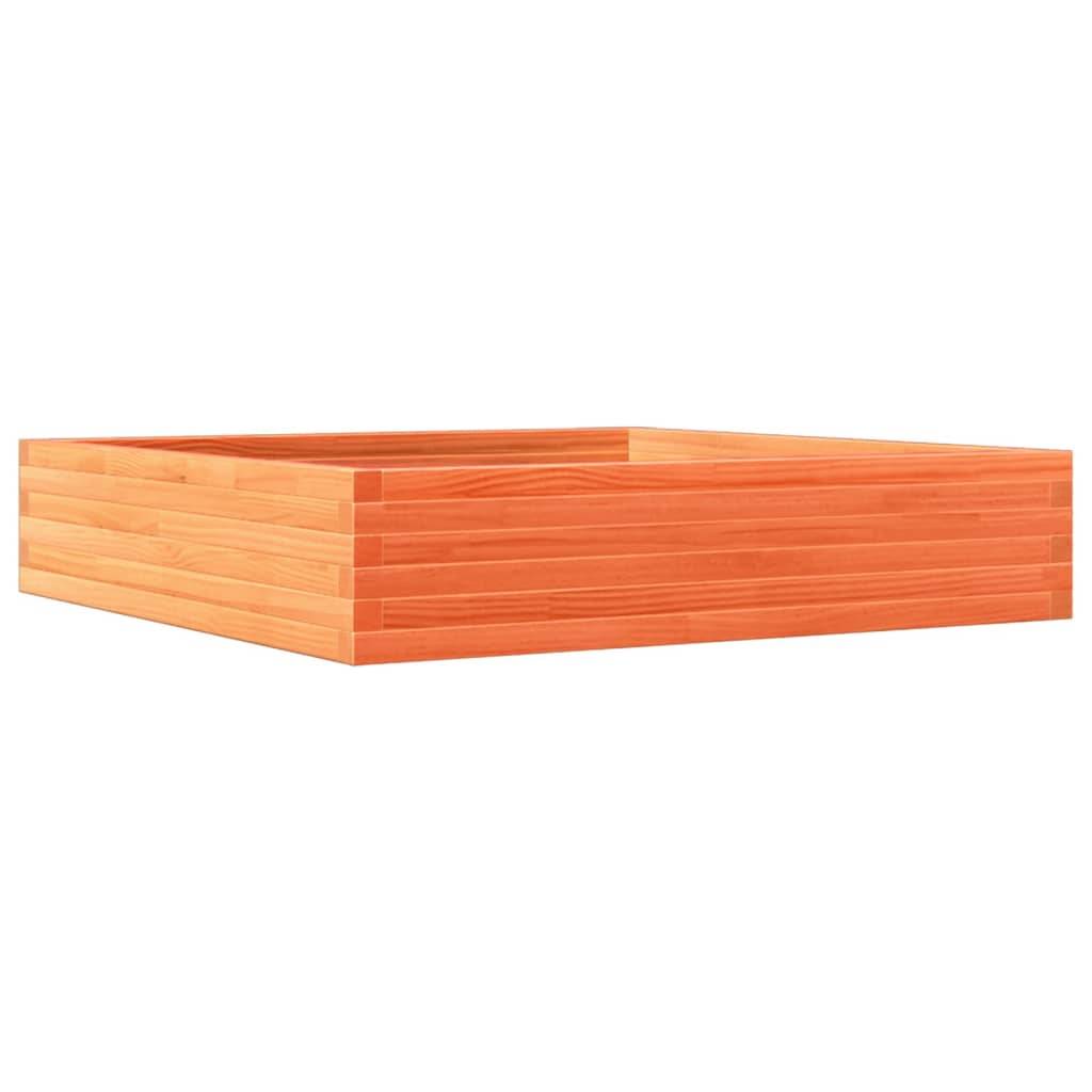 Maison Chic - Jardinière, Bac à fleurs, Pot de fleurs cire marron 110x110x23 cm bois de pin massif - Imagen 1