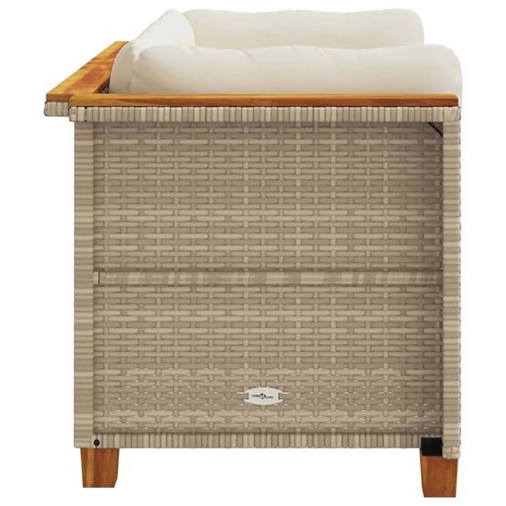Canapés d'angle de jardin et coussins 2 pcs | Canapé D'extérieur | Sofa De Jardin beige résine tressée Maison Chic - Image 5