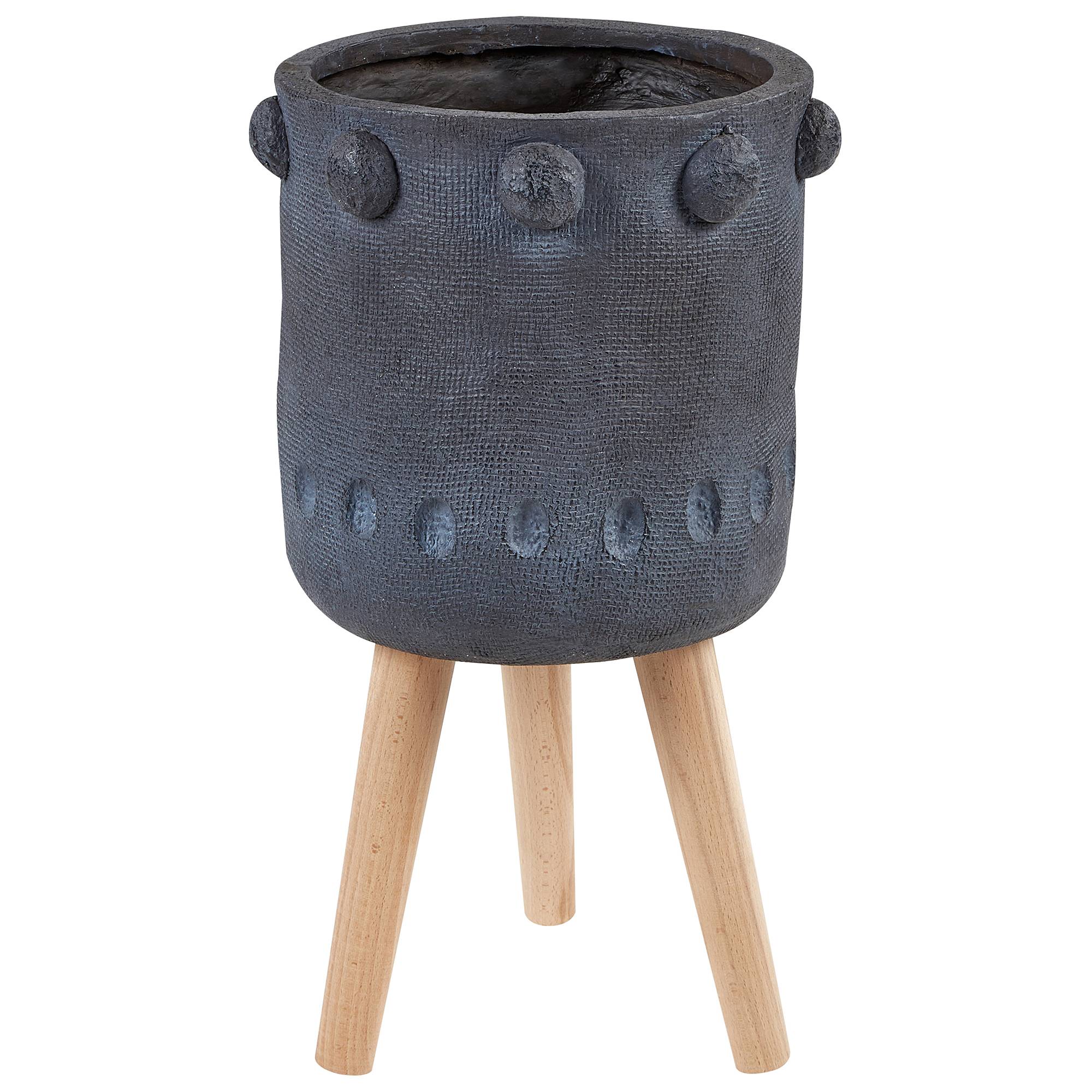 Beliani - Cache-pot d'extérieur Fibre d'argile Gris graphite BRUNNERA - 24x24x55- Beliani - Image 2