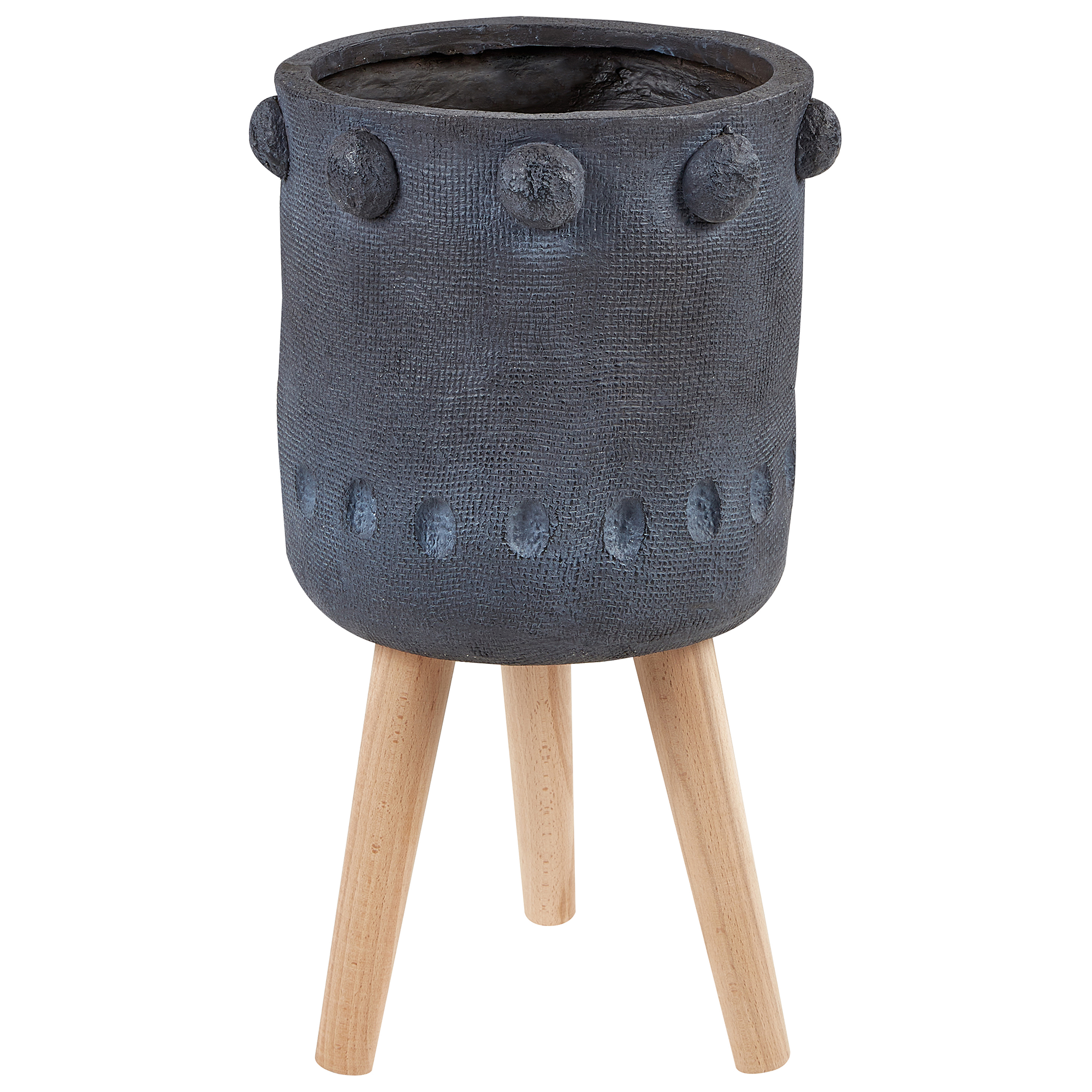 Cache-pot d'extérieur Fibre d'argile Gris graphite BRUNNERA - Beliani