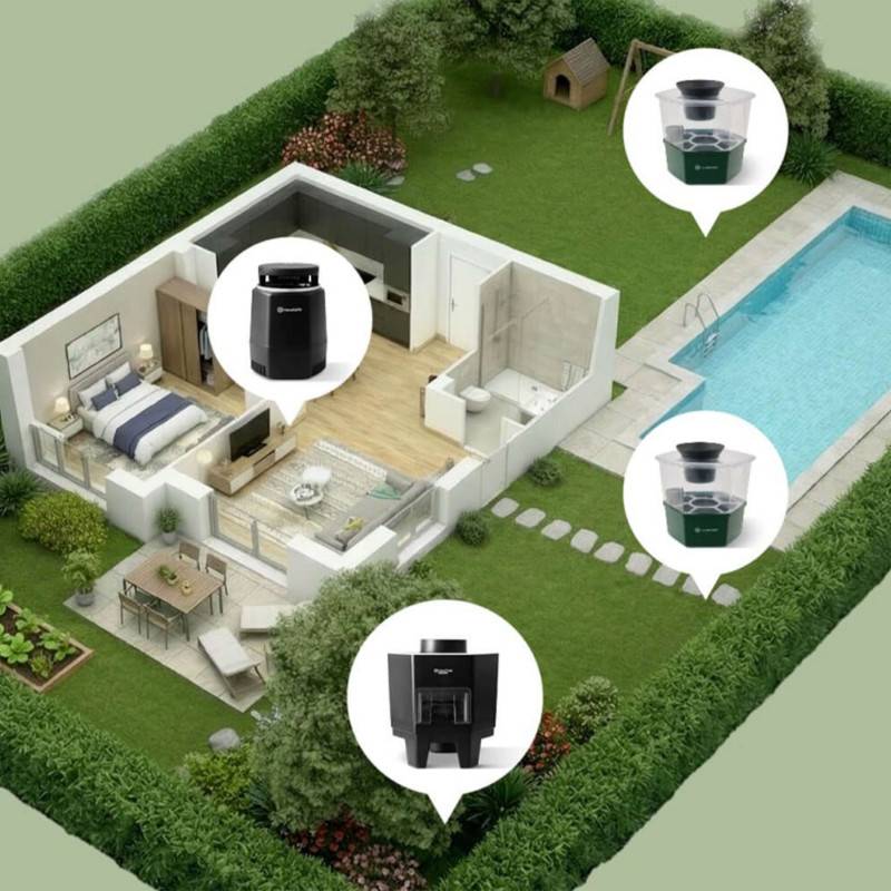 Pack Protection Totale CO2 anti‑moustiques – HEXATRAP BY FAVEX – Intérieur & extérieur – Attraction CO2 – Sans insecticide - Image 2