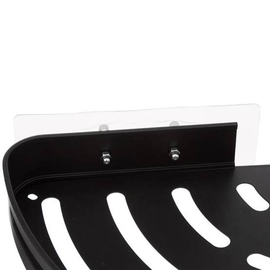 Étagère d'Angle de Douche "Adhésif" 29cm Noir - Image 4