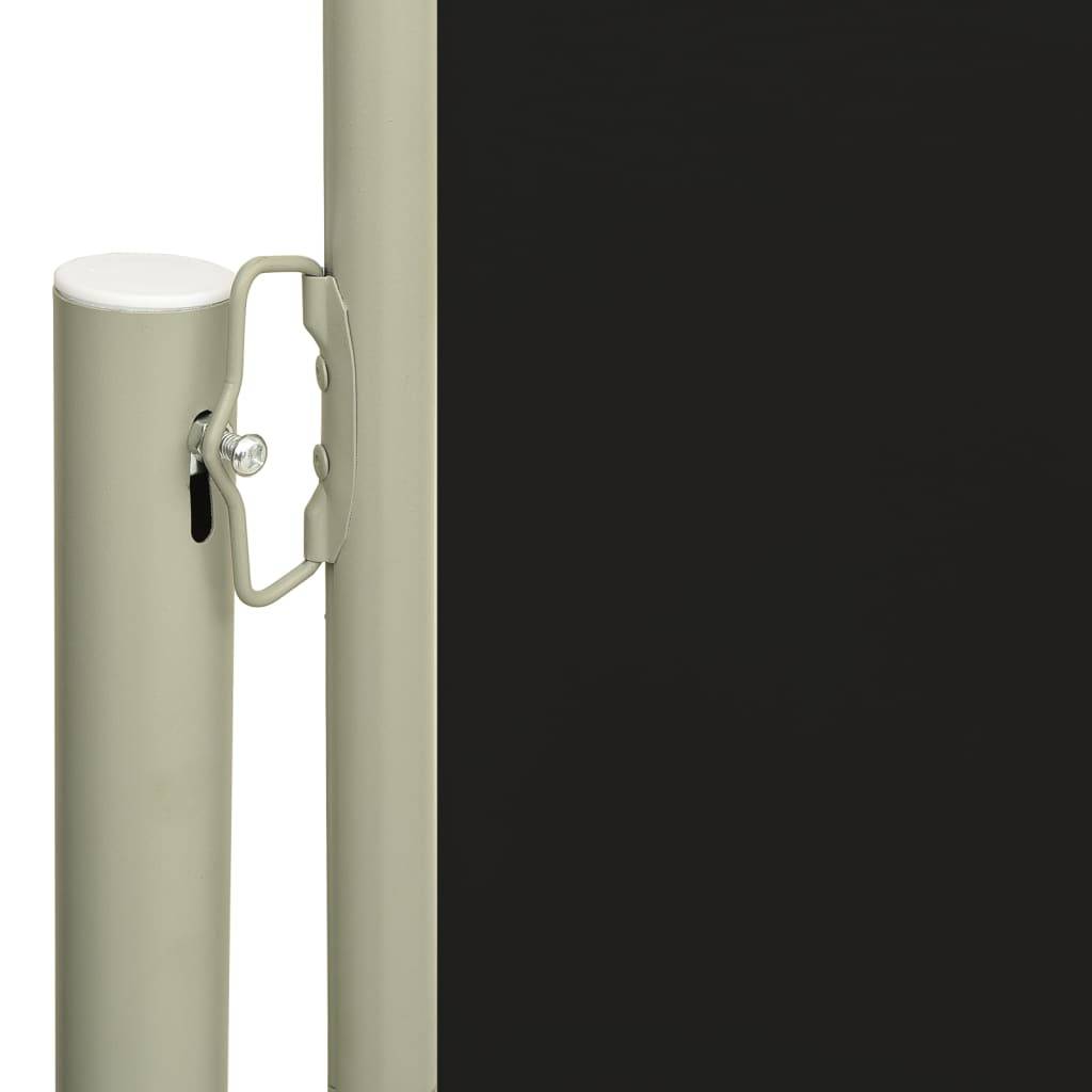 Helloshop26 - Auvent paravent store brise-vue latéral rétractable de patio jardin terrasse balcon protection visuelle écran 160 x 300 cm noir - Imagen 2