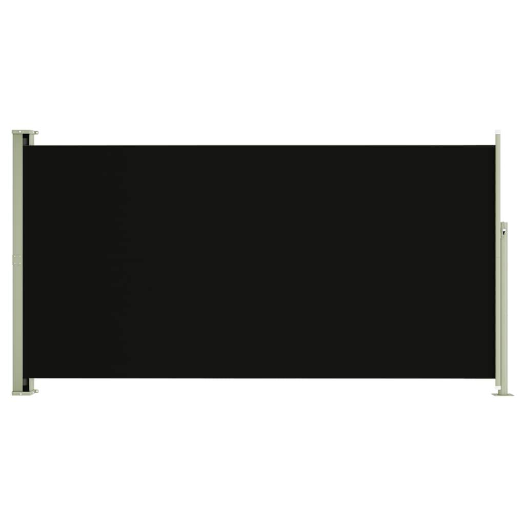 Helloshop26 - Auvent paravent store brise-vue latéral rétractable de patio jardin terrasse balcon protection visuelle écran 160 x 300 cm noir - Imagen 1