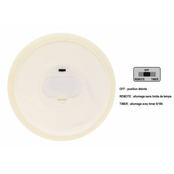 Lotti - Bougie LED triple flammes vacillantes en cire véritable Ivoire à piles vacillantes H25cm Blanc chaud Timer Lotti - Imagen 3