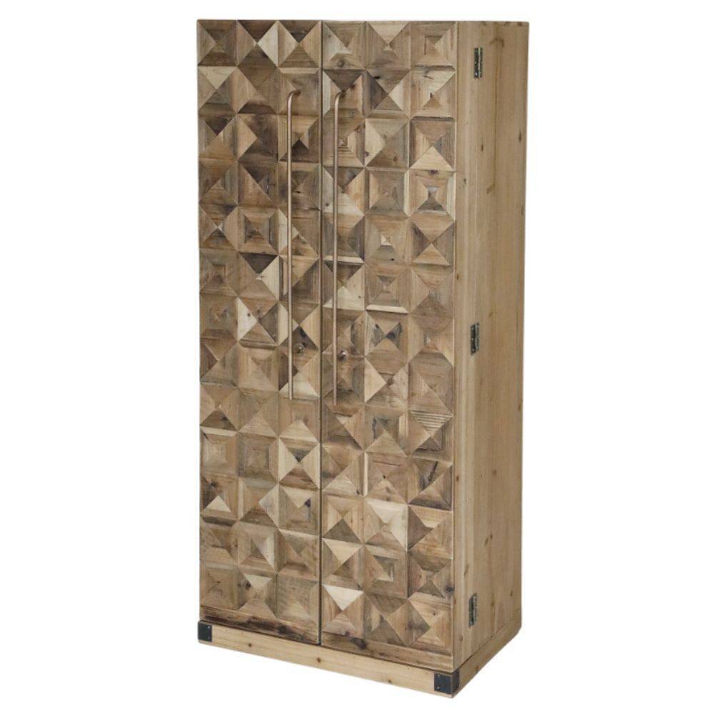 Chemin De Campagne - Armoire de bar desserte en bois de sapin recyclé 64.5 x 45 x 146.5 cm Chemin de campagne - Imagen 1
