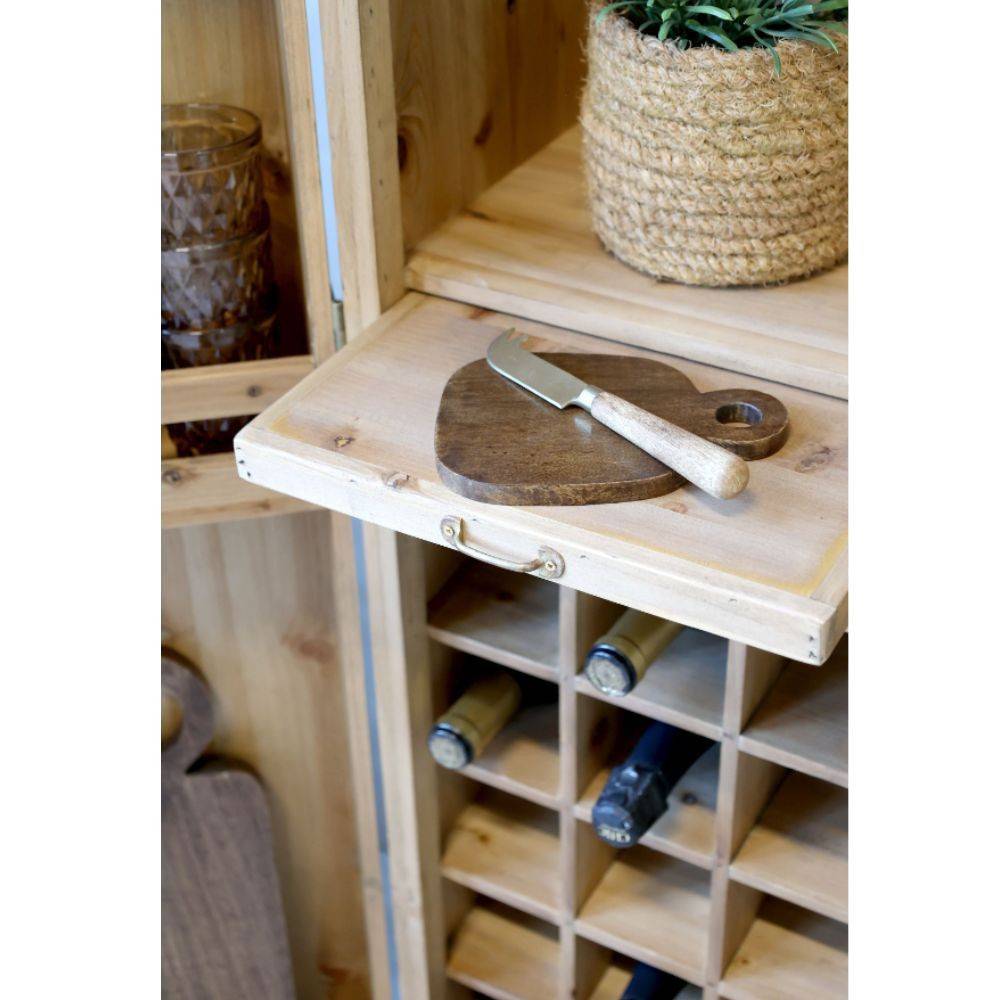 Chemin De Campagne - Armoire de bar desserte en bois de sapin recyclé 64.5 x 45 x 146.5 cm Chemin de campagne - Imagen 5