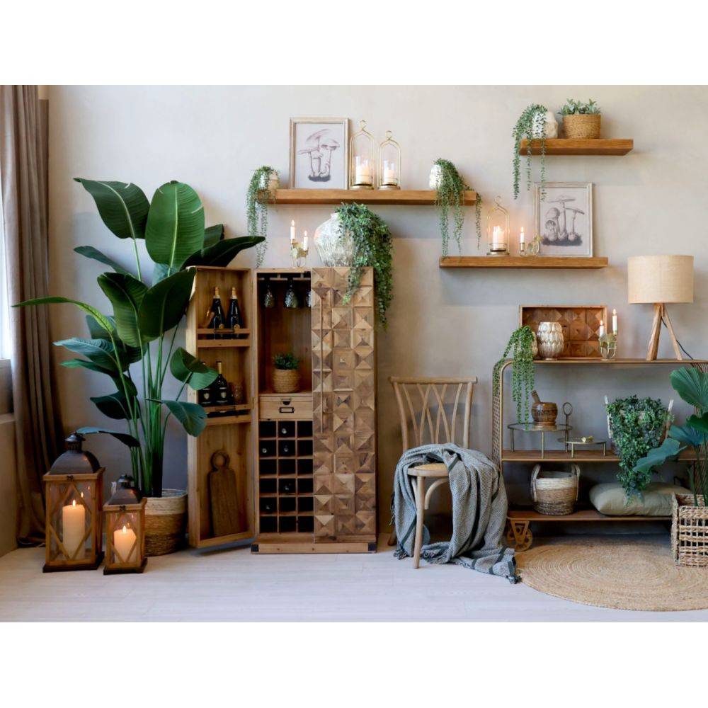 Chemin De Campagne - Armoire de bar desserte en bois de sapin recyclé 64.5 x 45 x 146.5 cm Chemin de campagne - Imagen 2