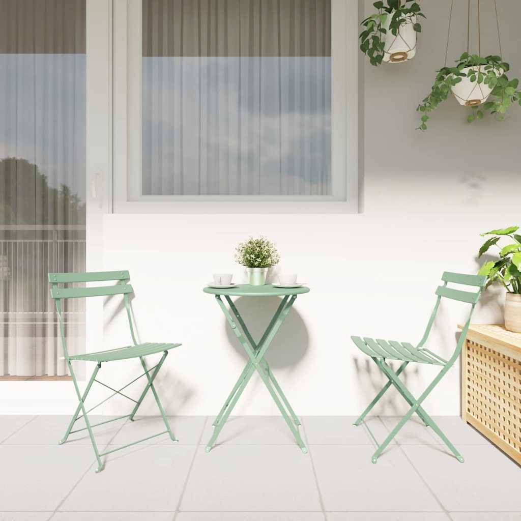 Prolenta Premium - Chaises de jardin métal vert  42 x 46 x 82 cm  - Prolenta premium p358.1 - Image 3