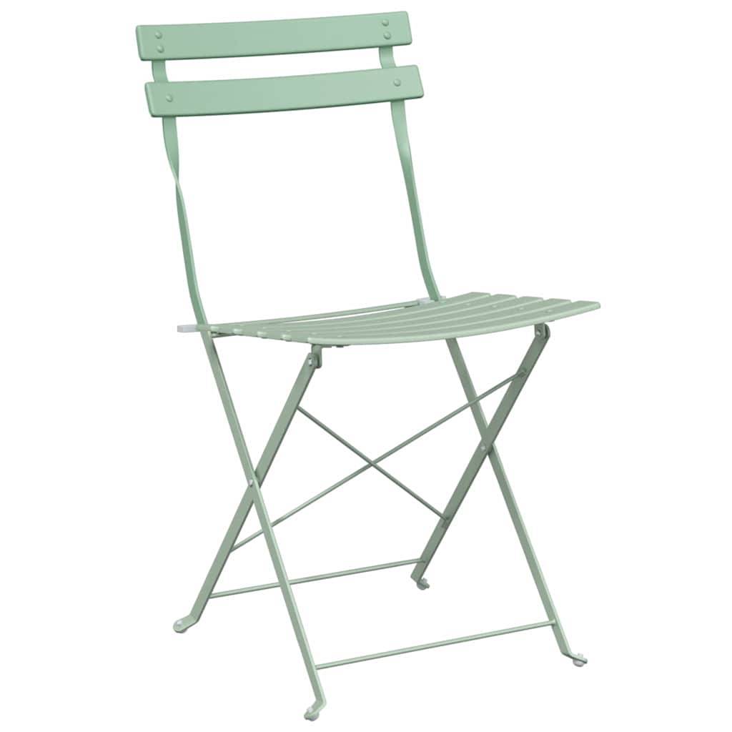 Prolenta Premium - Chaises de jardin métal vert 42 x 46 x 82 cm - Prolenta premium p358.1 - Image 4