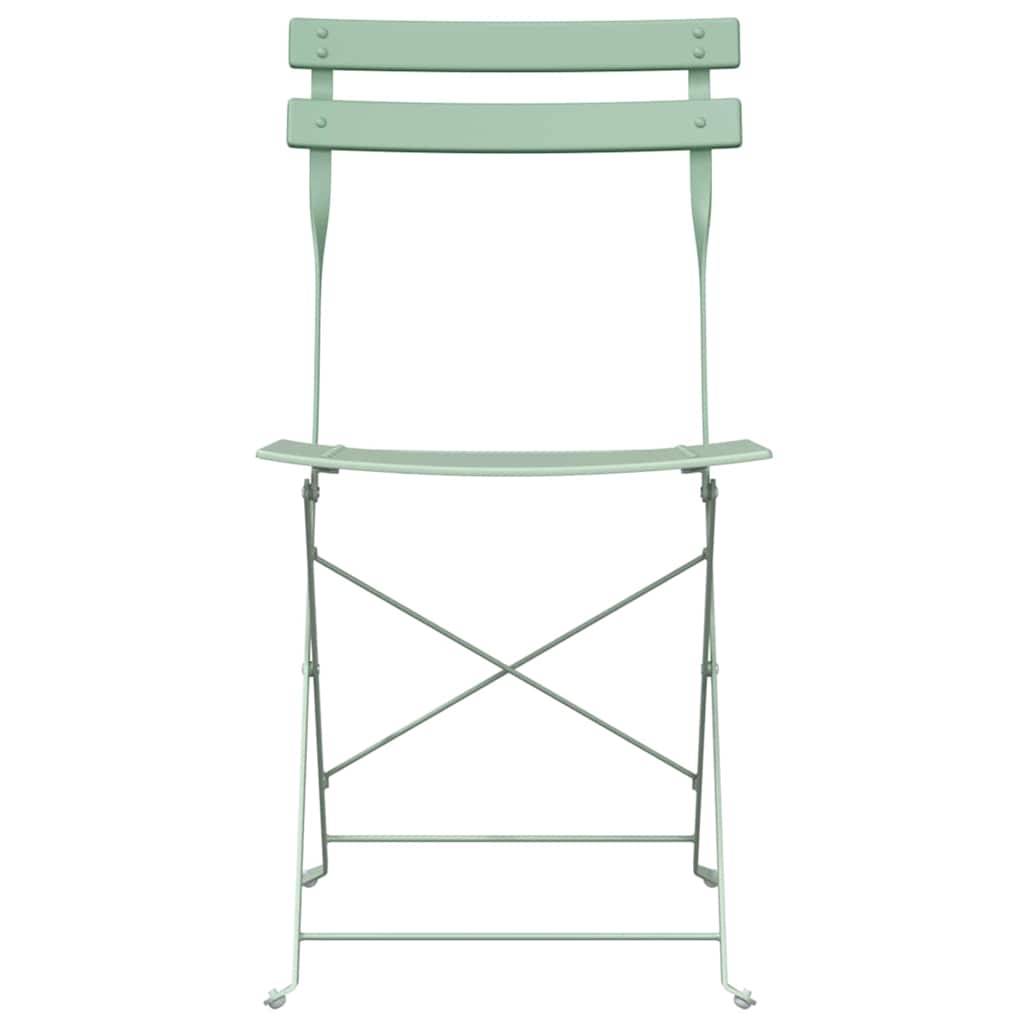 Prolenta Premium - Chaises de jardin métal vert  42 x 46 x 82 cm  - Prolenta premium p358.1 - Image 5