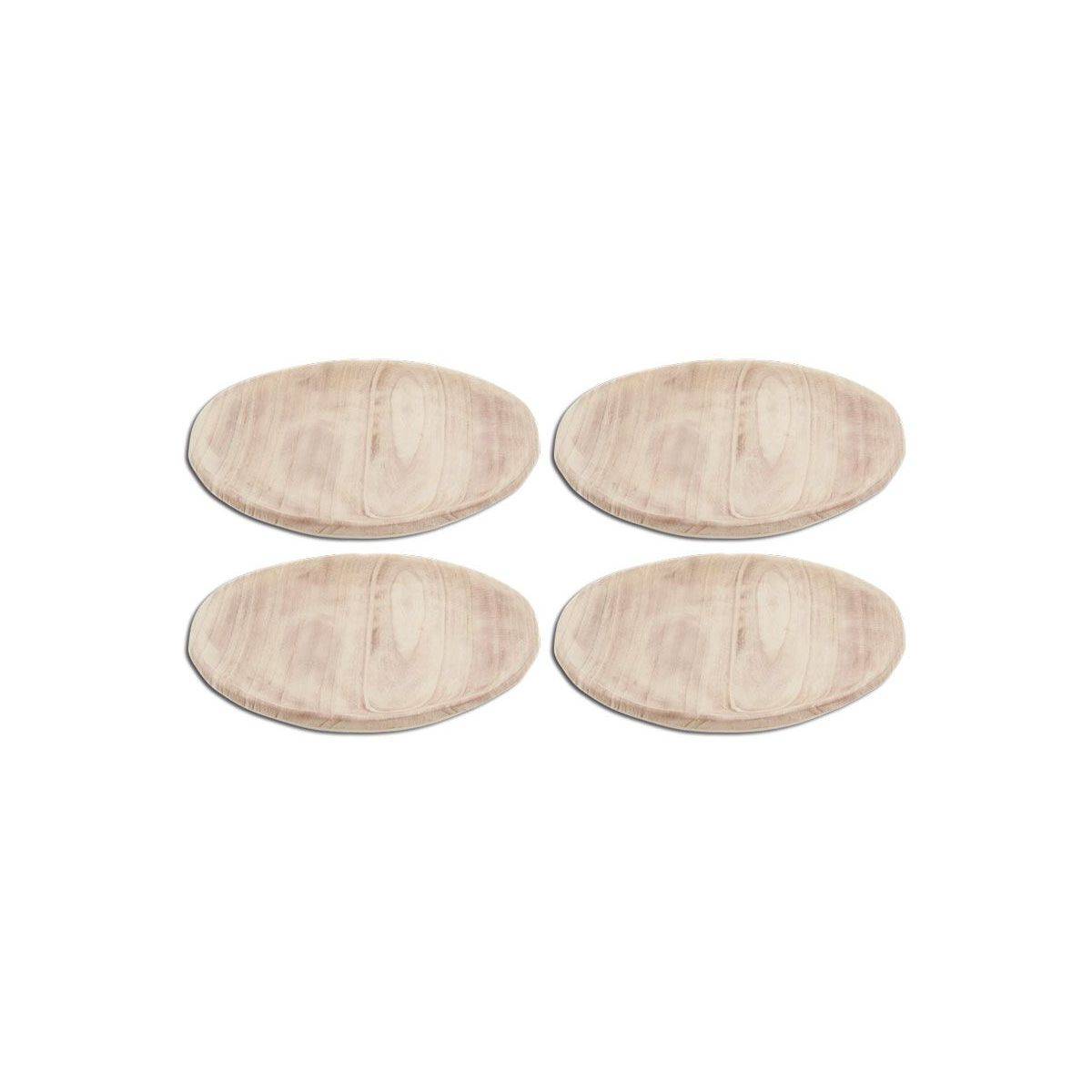 Aubry Gaspard - Assiettes en Paulownia Lot de 4 - Imagen 1