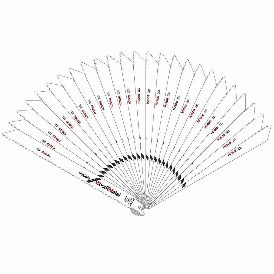 Bosch Professional - Carte de 5 Lames Bois et Métal BOSCH S1122HF Spécial Palette - 2608656021