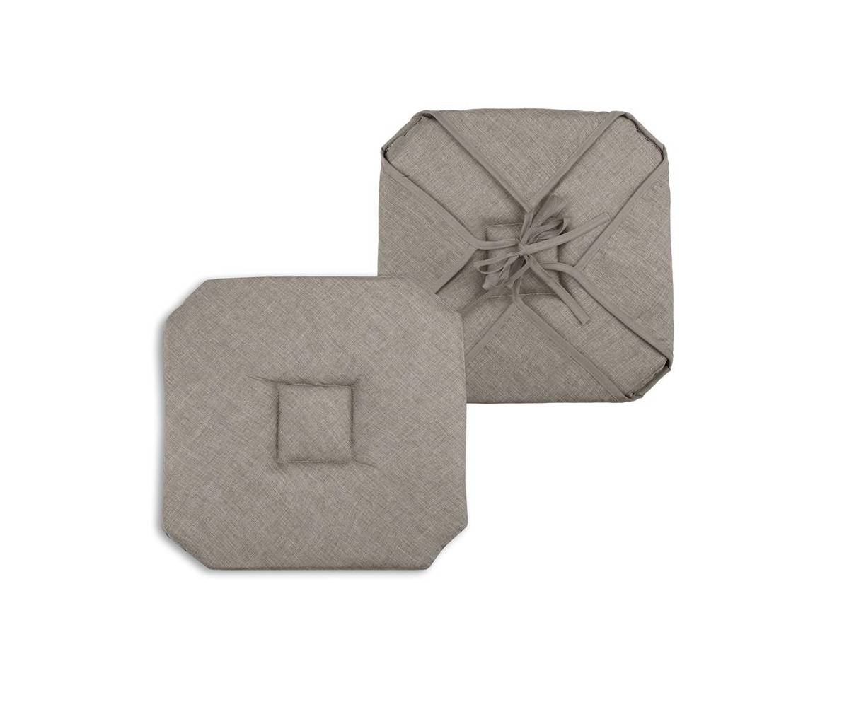 Eden - Galette de chaise 4 rabats 40 x 40 cm jute chinee