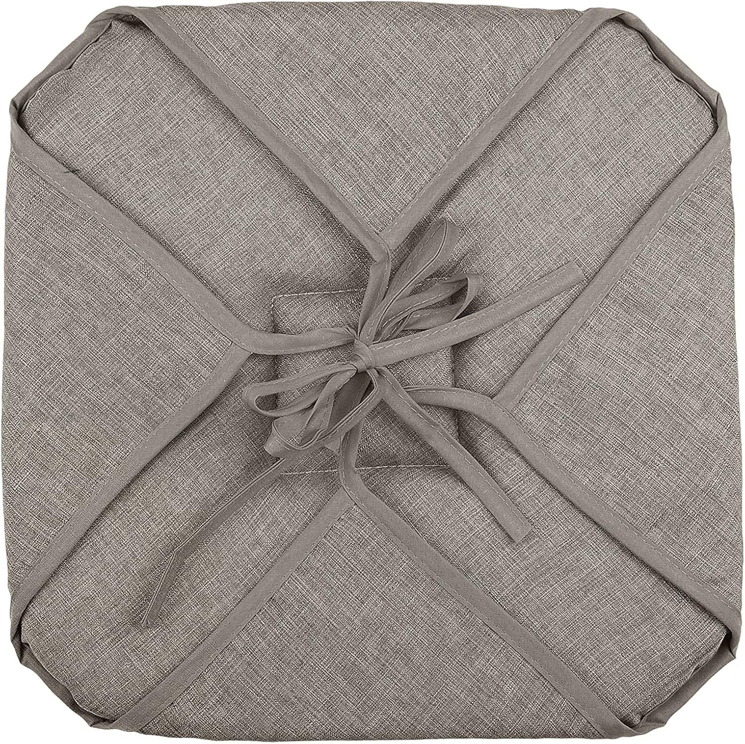 Eden - Galette de chaise 4 rabats 40 x 40 cm jute chinee - Image 2