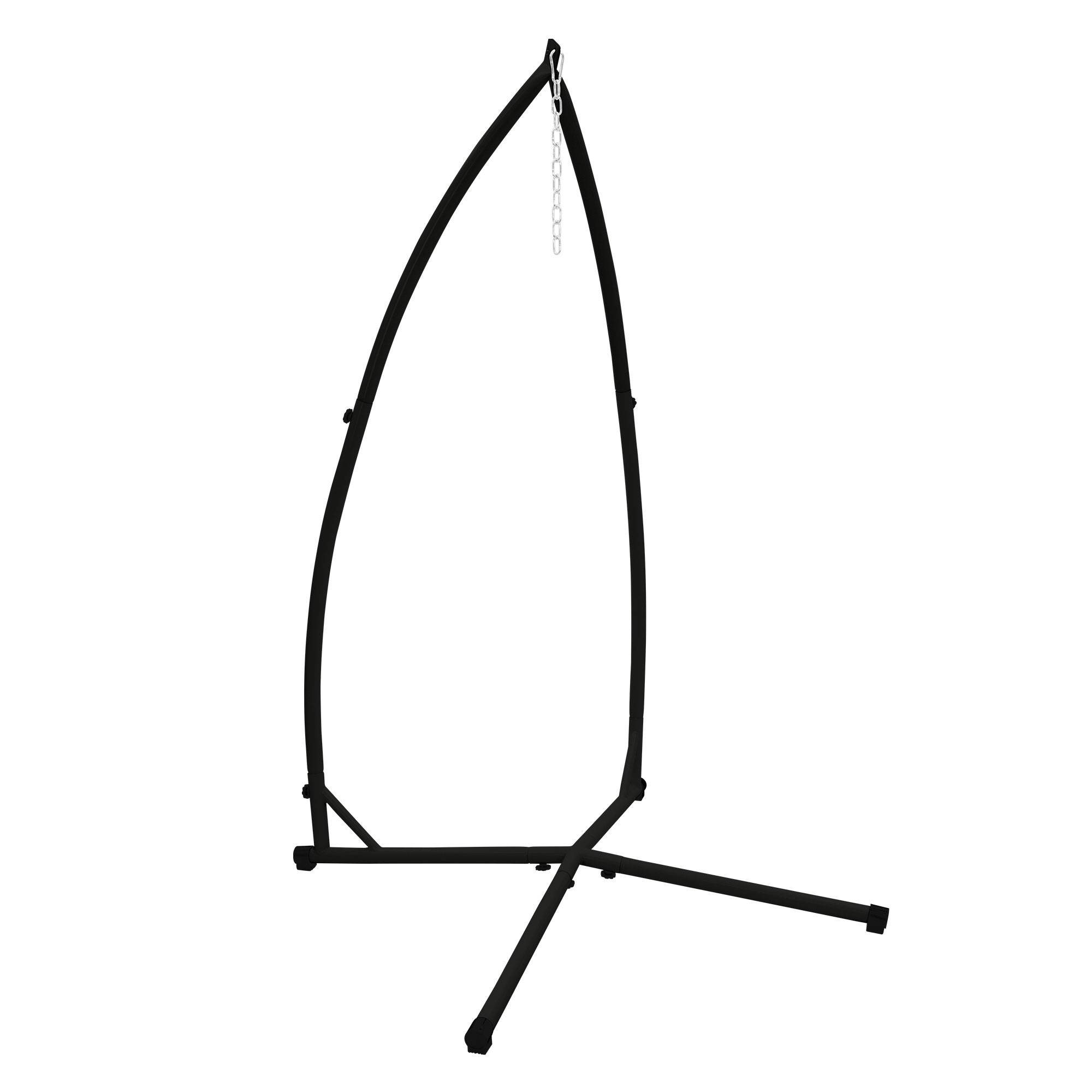 Ecd-Germany - Chaise suspendue fauteuil hamac balançoire gris max.120 kg avec support en métal - Imagen 3