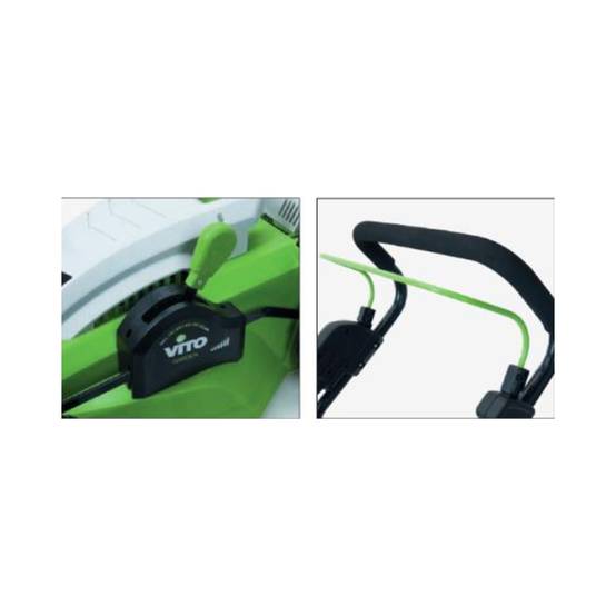 Tondeuse electrique 1800W Moteur induction Coupe 42 cm - 3 hauteurs de coupe - bac 50L VITO - Imagen 10