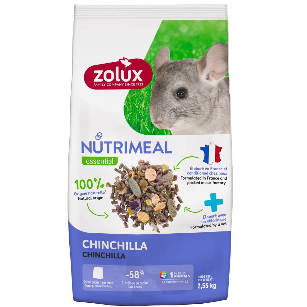 Zolux - Aliment composé pour Chinchilla Nutrimeal sac de 2.55 kg
