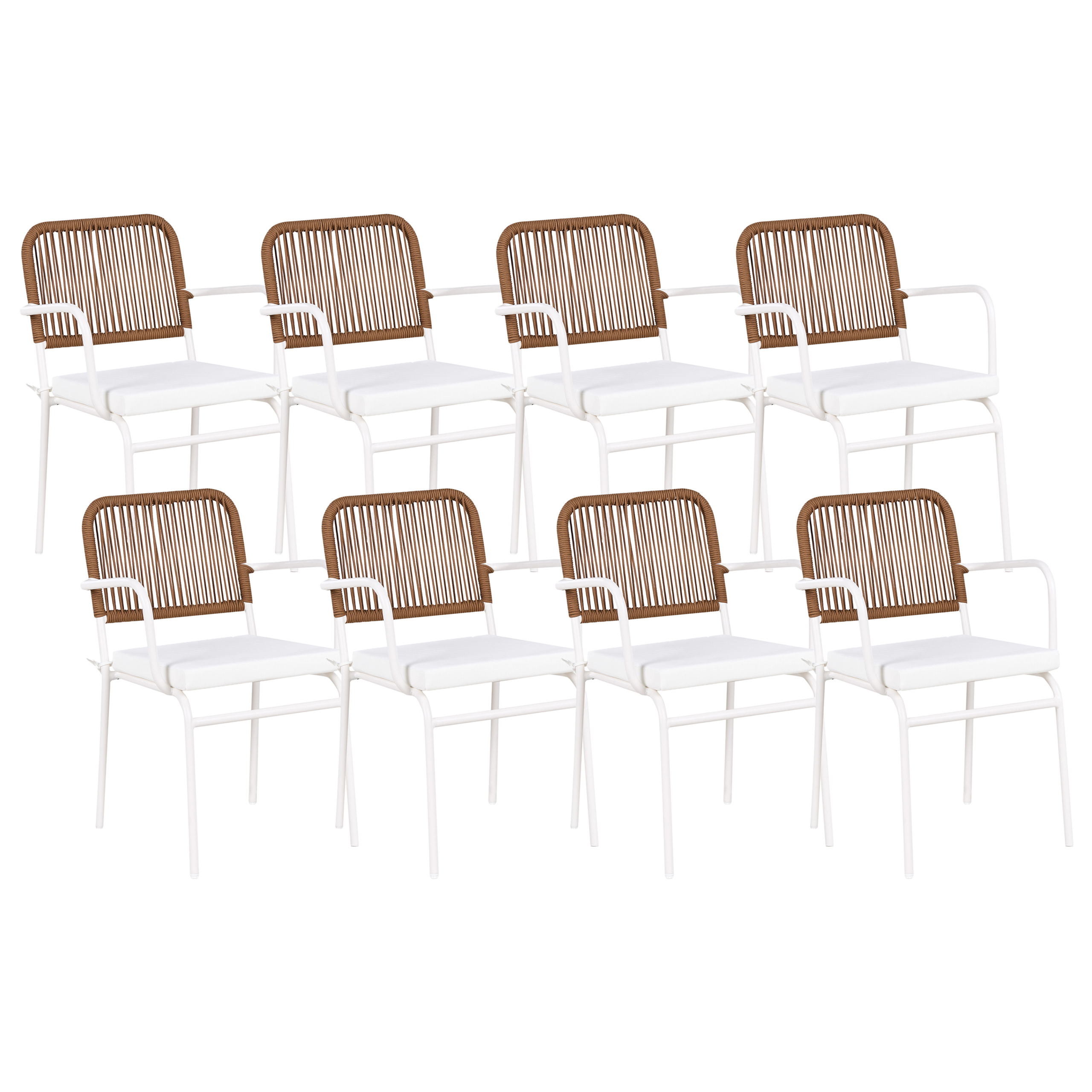 Chaise de jardin Aluminium Blanc TACENO - Beliani - Image 1