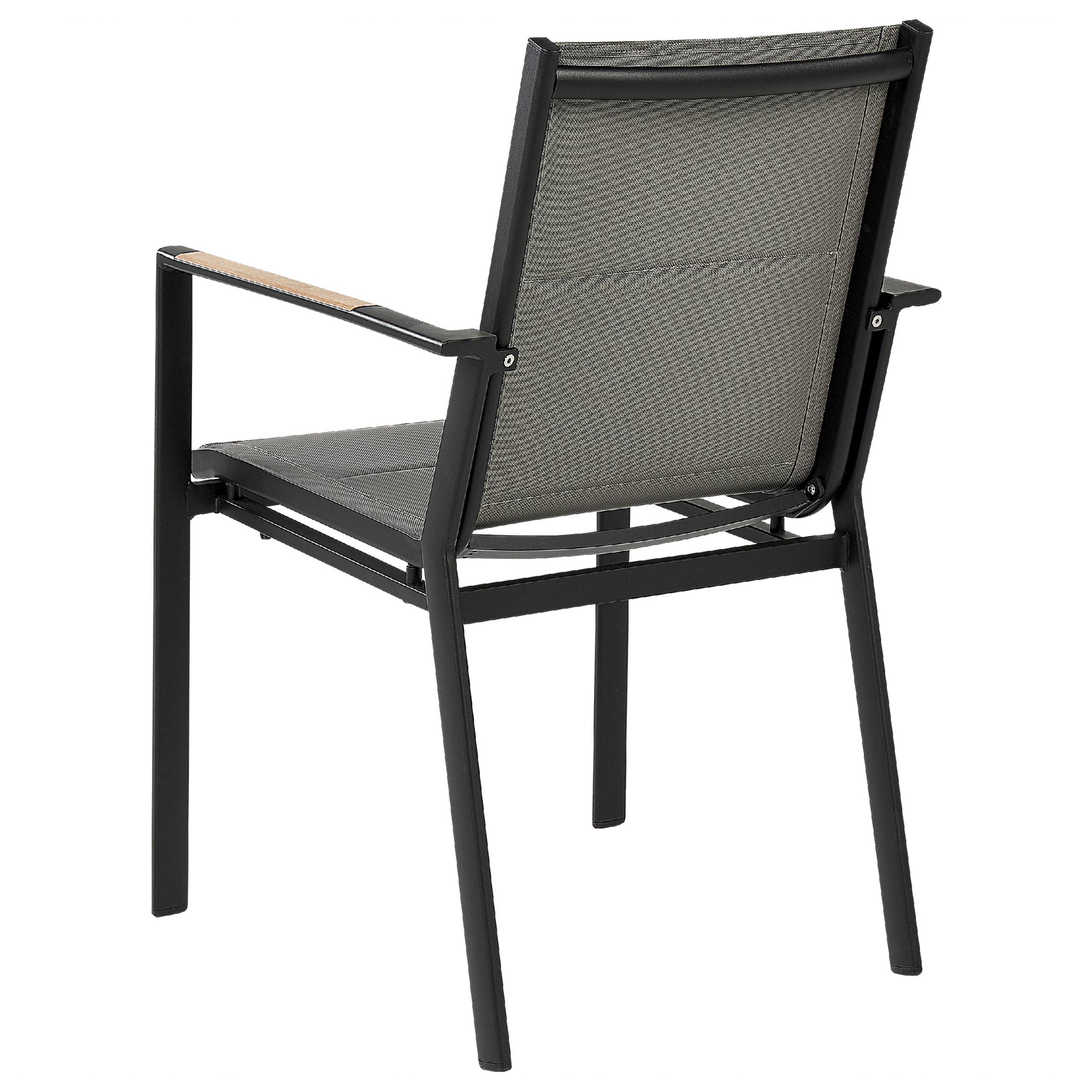Chaise de jardin Aluminium Noir BUSSETO - Beliani - Image 5