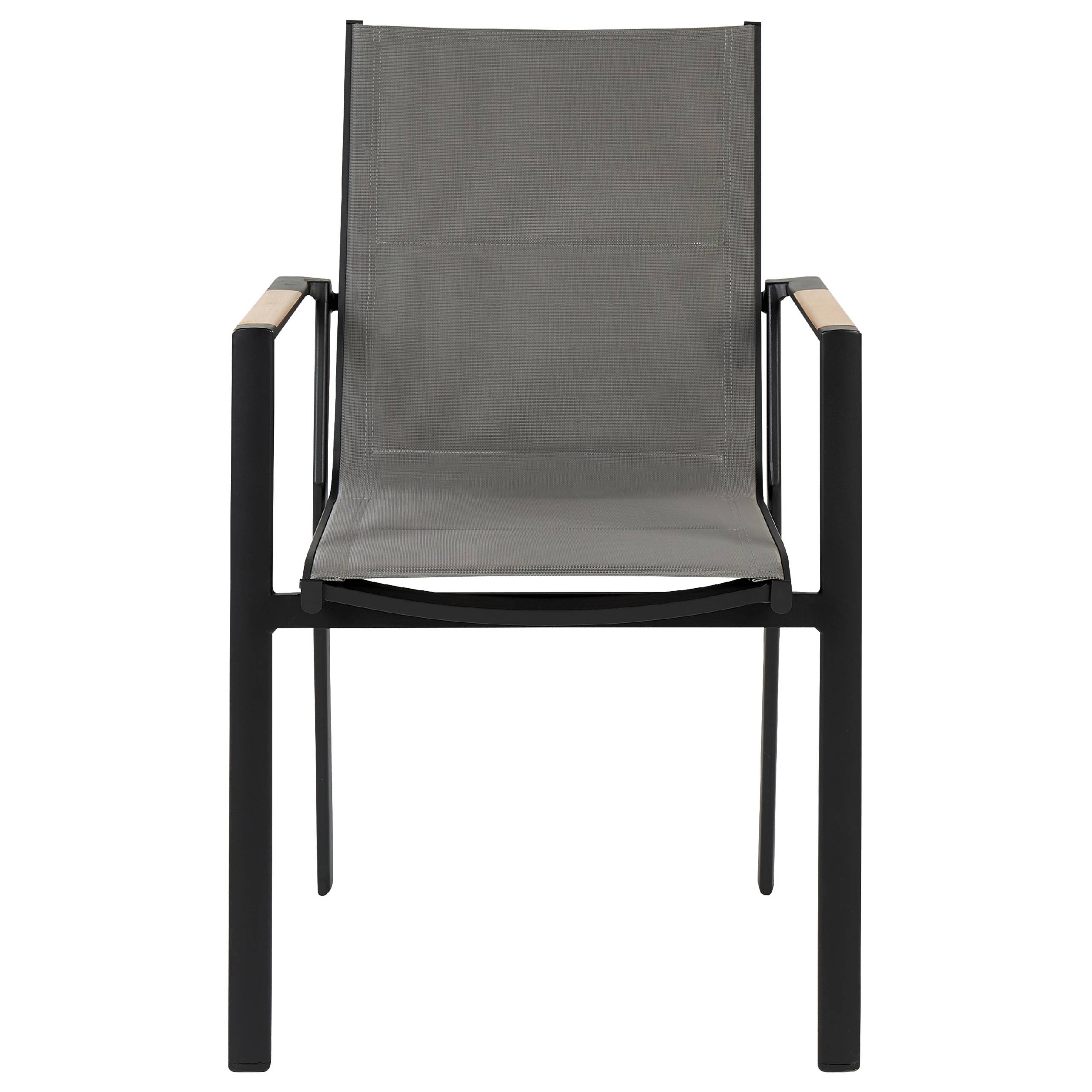Chaise de jardin Aluminium Noir BUSSETO - Beliani - Image 4
